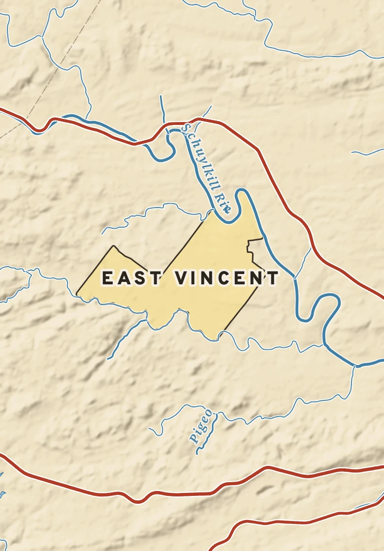 Atlas plate of East Vincent, Pennsylvania.