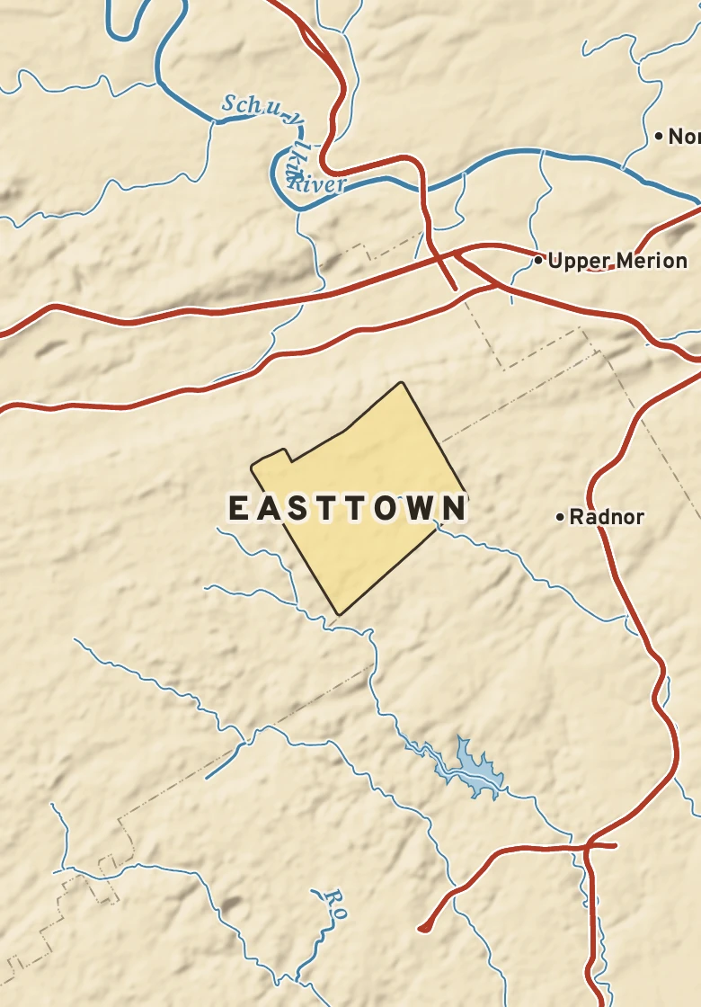 Atlas plate of Easttown, Pennsylvania.