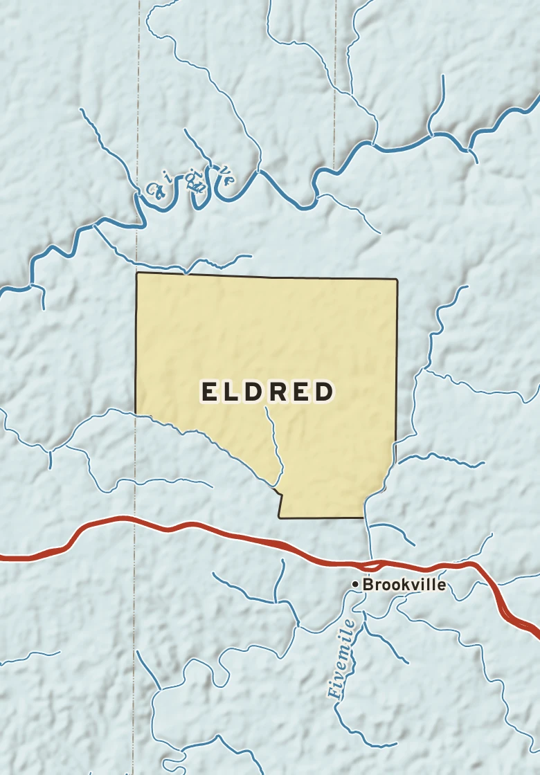 Atlas plate of Eldred, Pennsylvania.