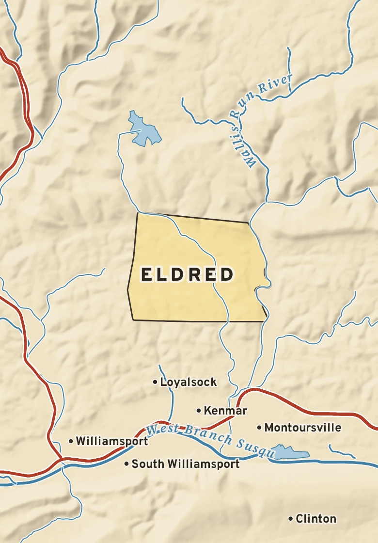 Atlas plate of Eldred, Pennsylvania.