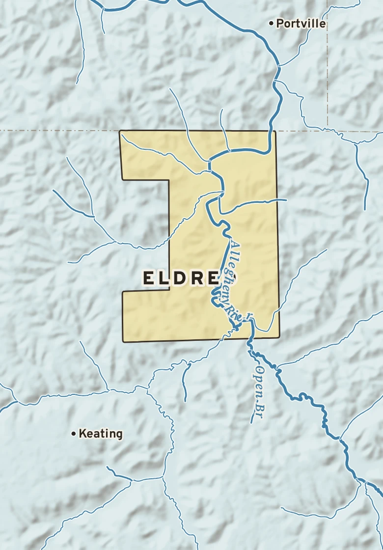 Atlas plate of Eldred, Pennsylvania.
