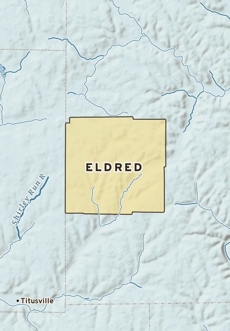 Atlas plate of Eldred, Pennsylvania.