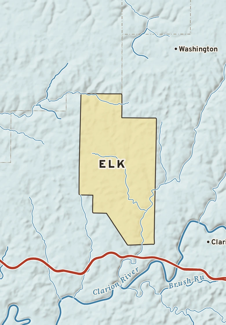 Atlas plate of Elk, Pennsylvania.