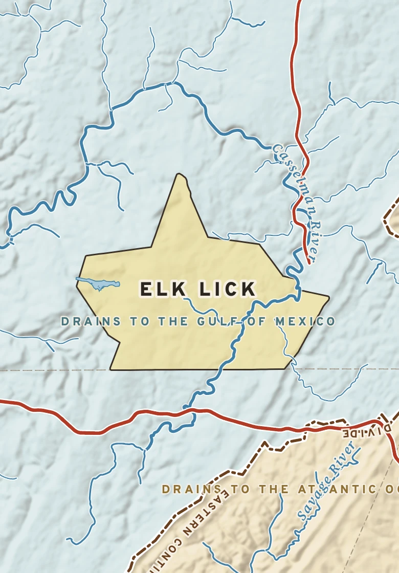 Atlas plate of Elk Lick, Pennsylvania.