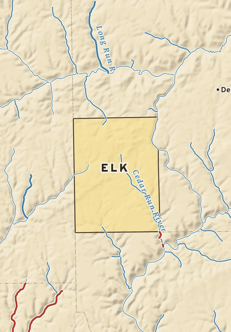 Atlas plate of Elk, Pennsylvania.
