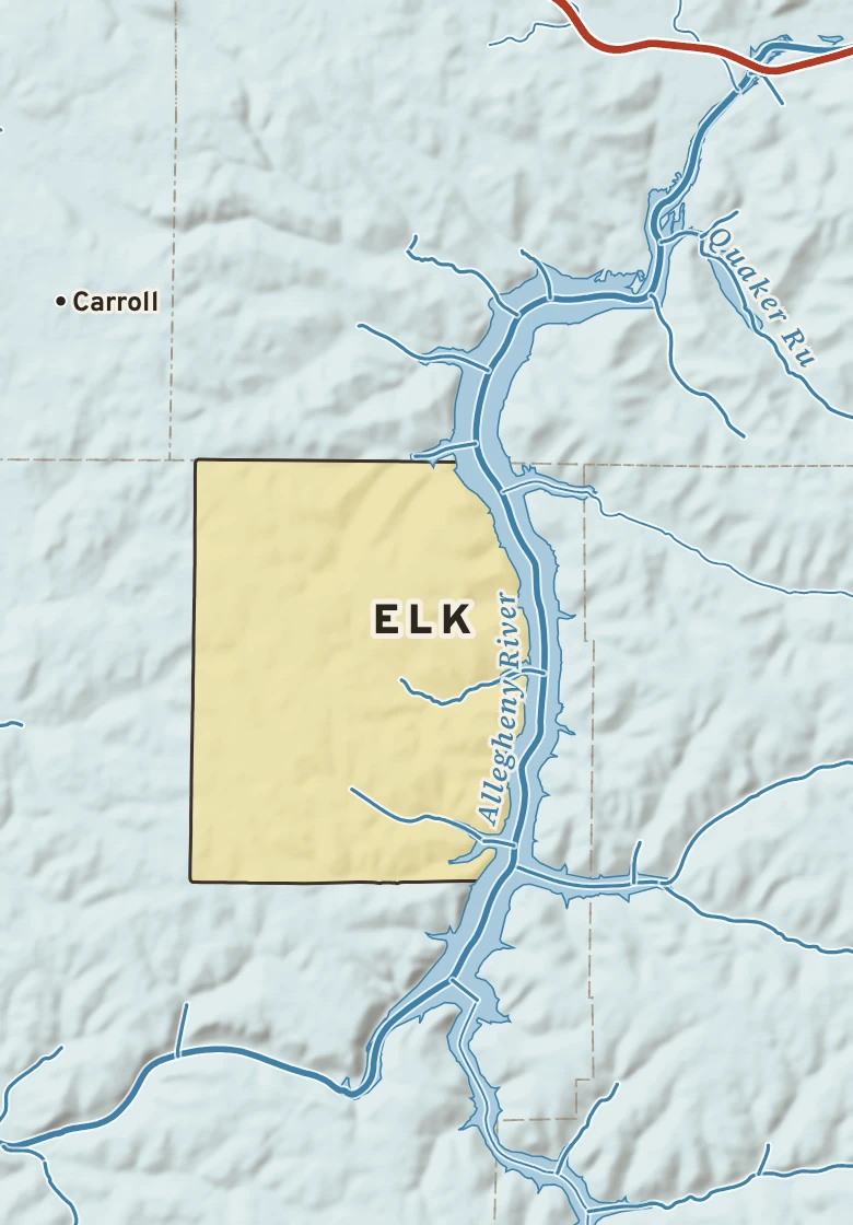 Atlas plate of Elk, Pennsylvania.