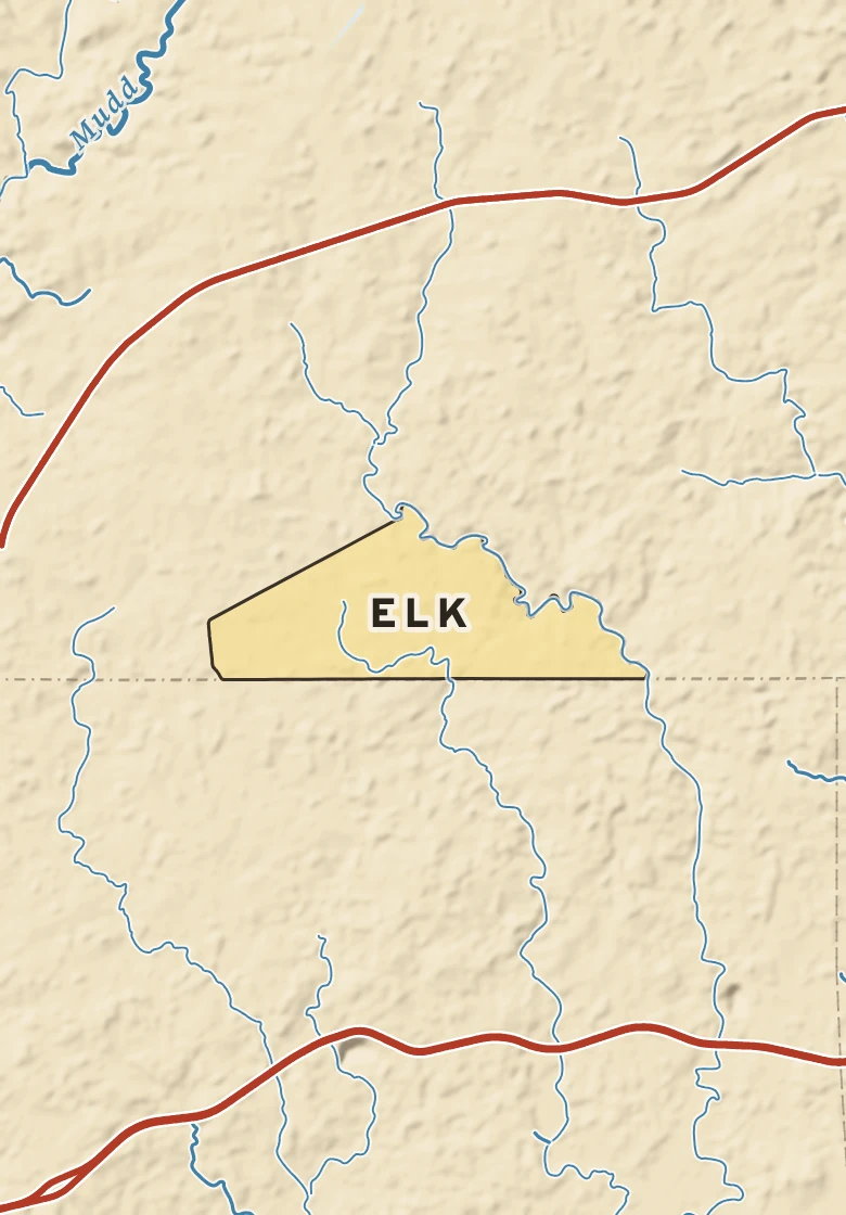 Atlas plate of Elk, Pennsylvania.