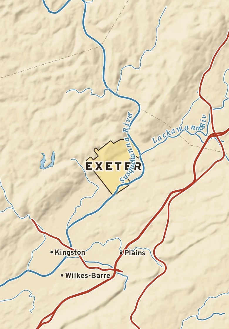 Atlas plate of Exeter, Pennsylvania.