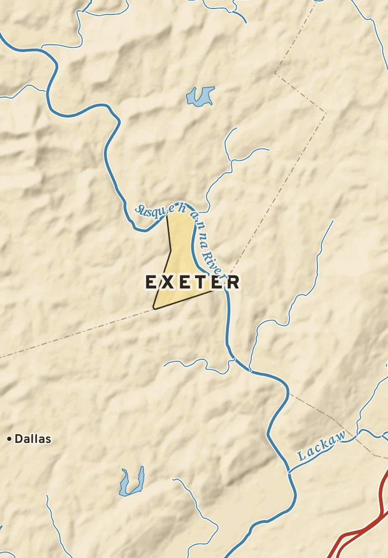 Atlas plate of Exeter, Pennsylvania.