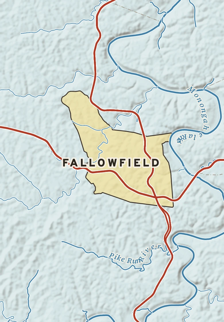 Atlas plate of Fallowfield, Pennsylvania.