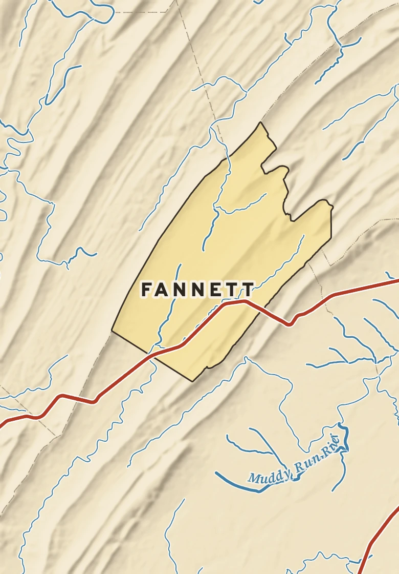 Atlas plate of Fannett, Pennsylvania.