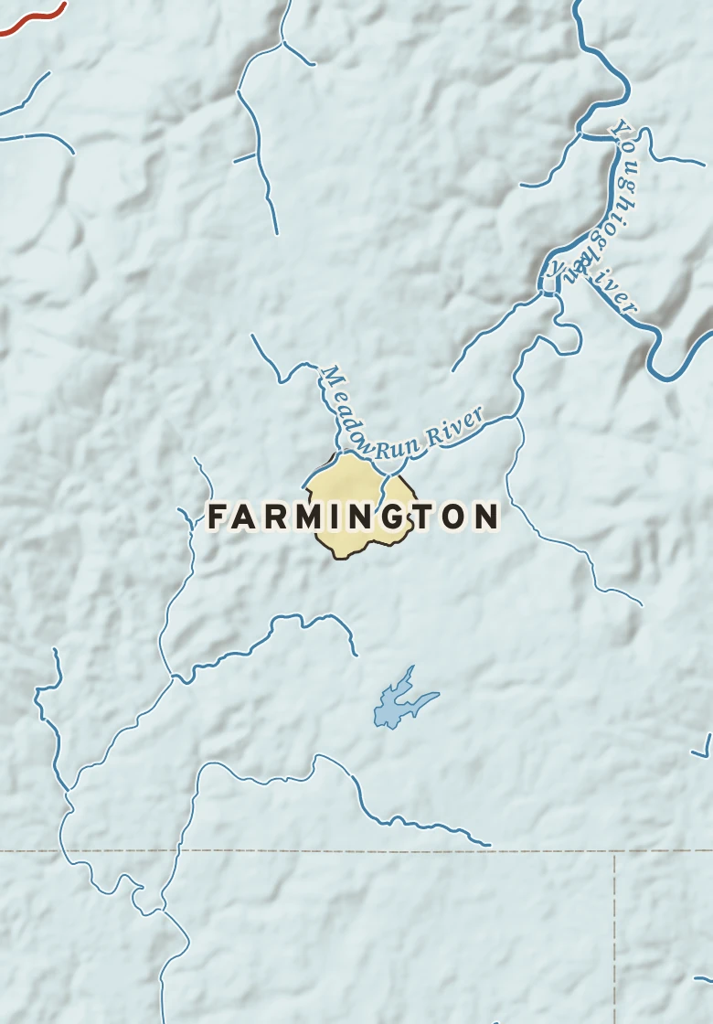 Atlas plate of Farmington, Pennsylvania.