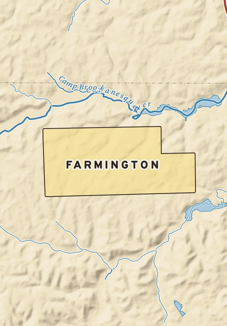 Atlas plate of Farmington, Pennsylvania.