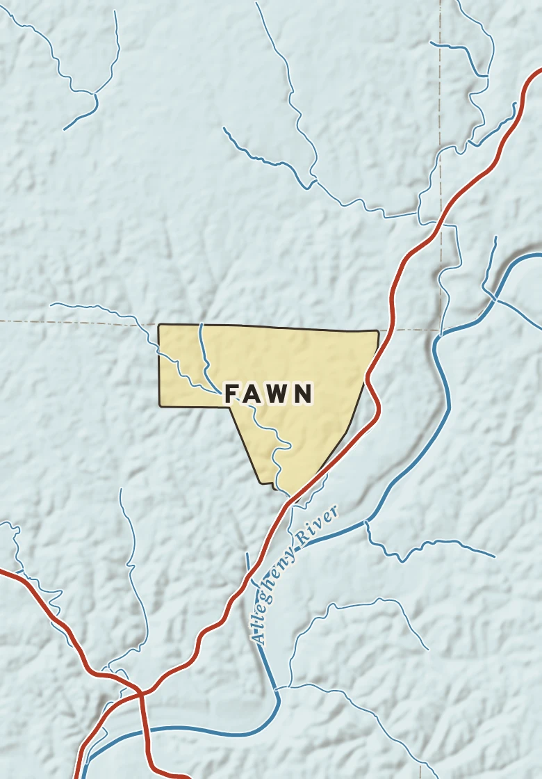 Atlas plate of Fawn, Pennsylvania.