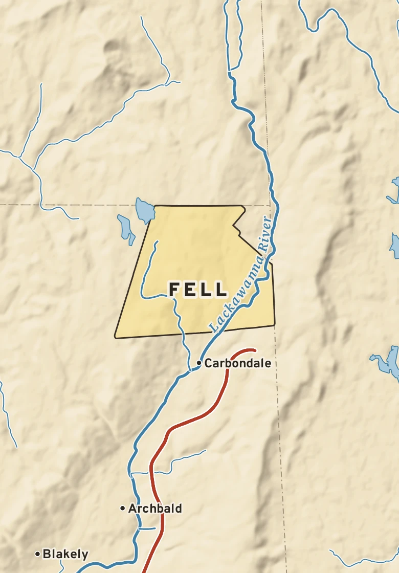Atlas plate of Fell, Pennsylvania.