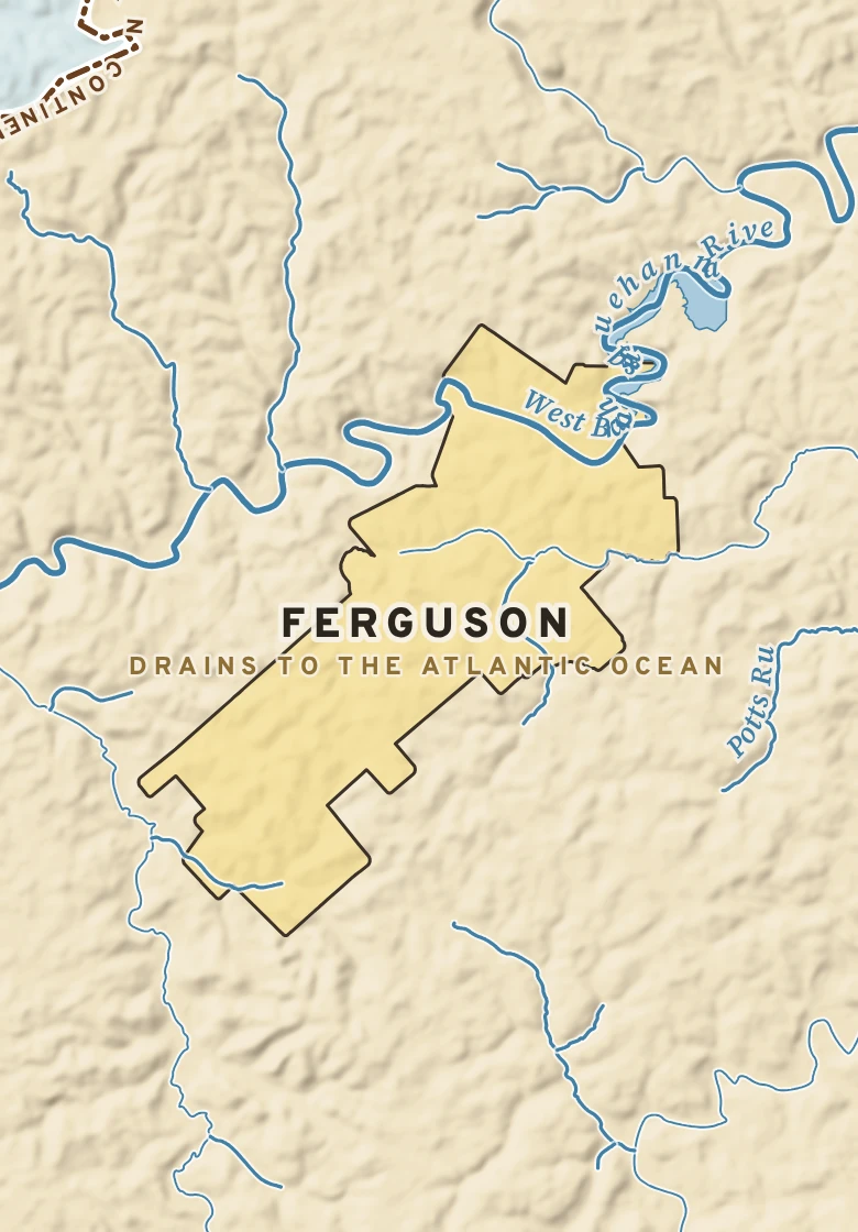 Atlas plate of Ferguson, Pennsylvania.