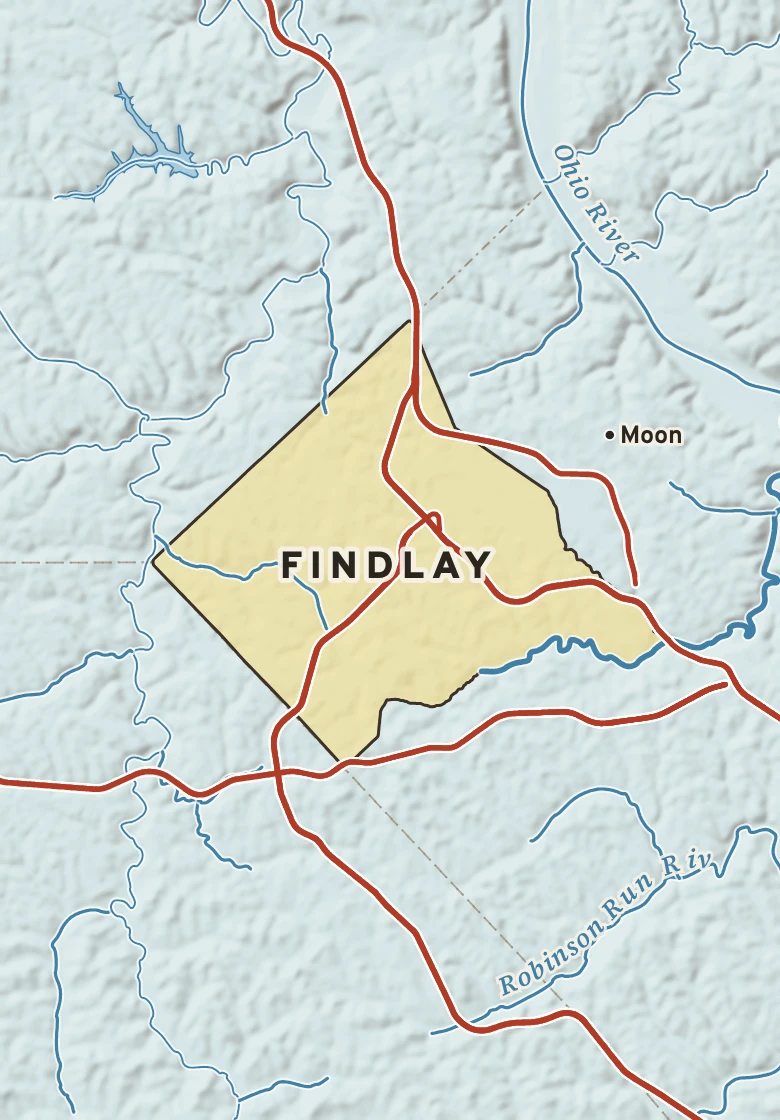 Atlas plate of Findlay, Pennsylvania.