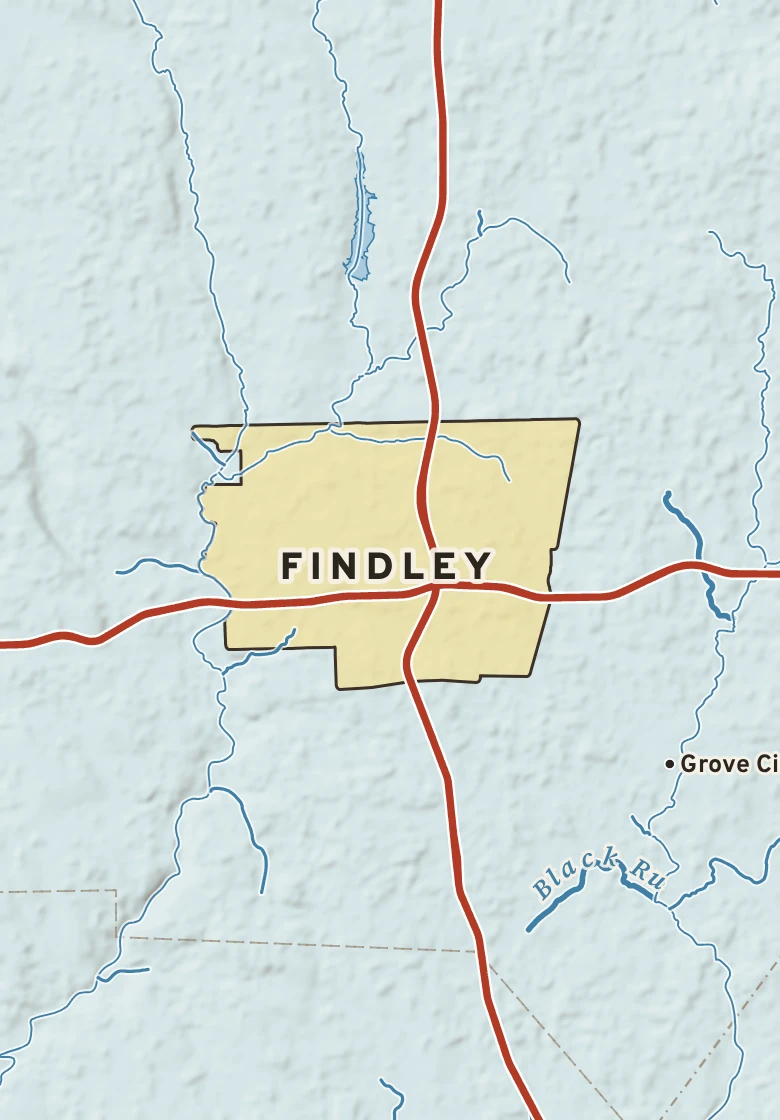 Atlas plate of Findley, Pennsylvania.