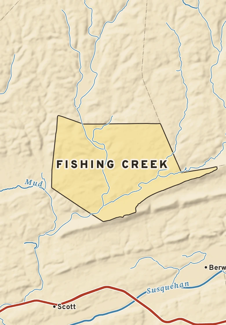 Atlas plate of Fishing Creek, Pennsylvania.