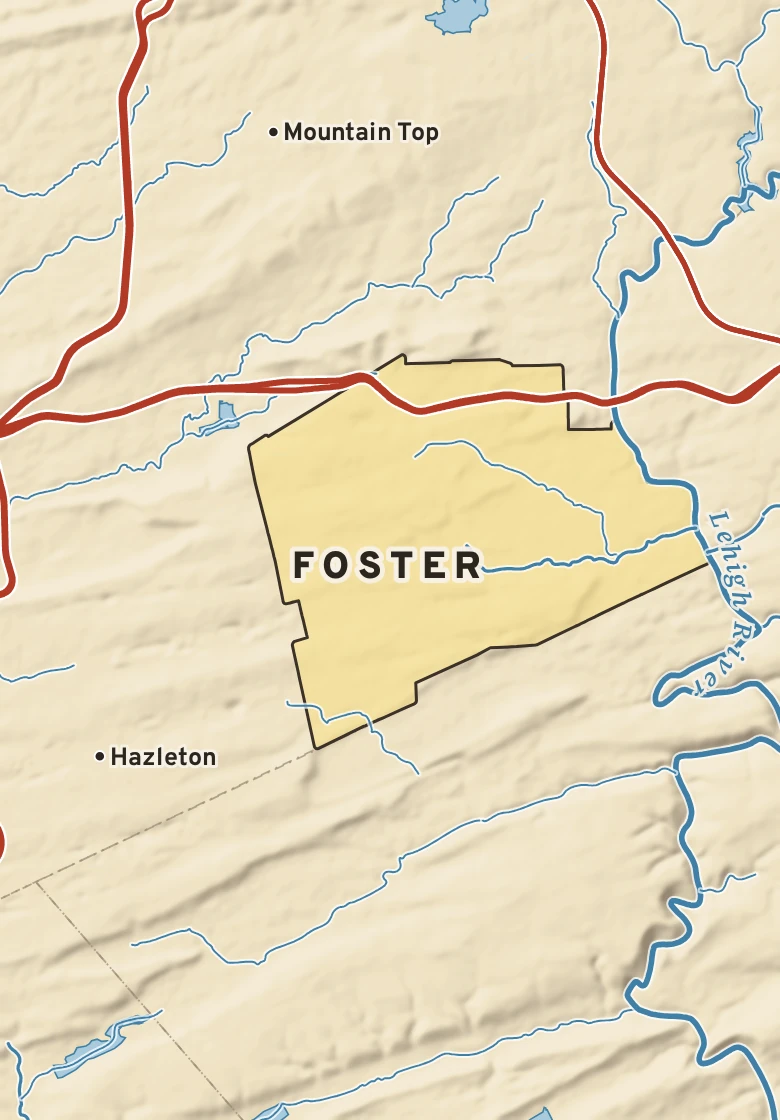 Atlas plate of Foster, Pennsylvania.