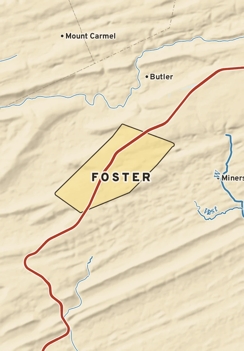 Atlas plate of Foster, Pennsylvania.