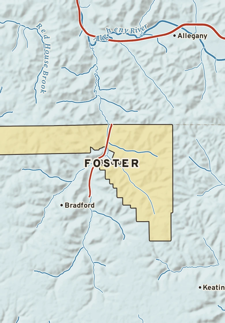 Atlas plate of Foster, Pennsylvania.