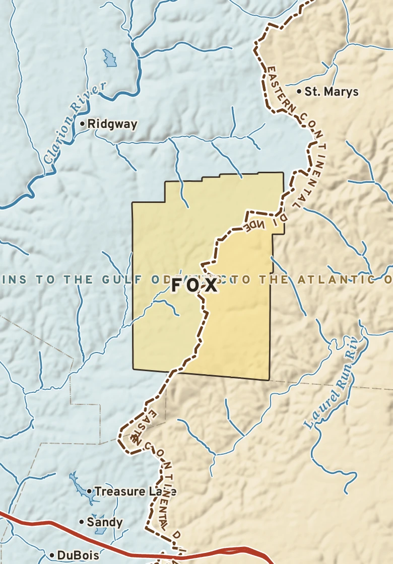 Atlas plate of Fox, Pennsylvania.