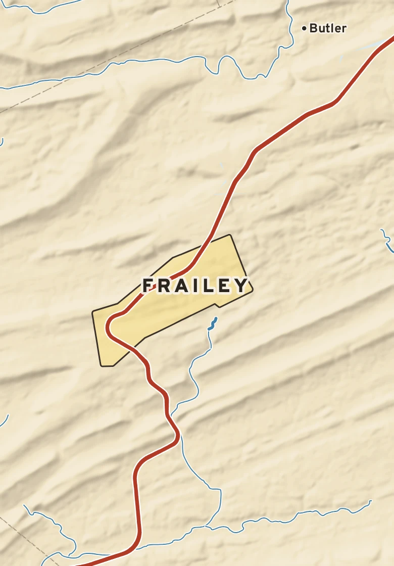 Atlas plate of Frailey, Pennsylvania.