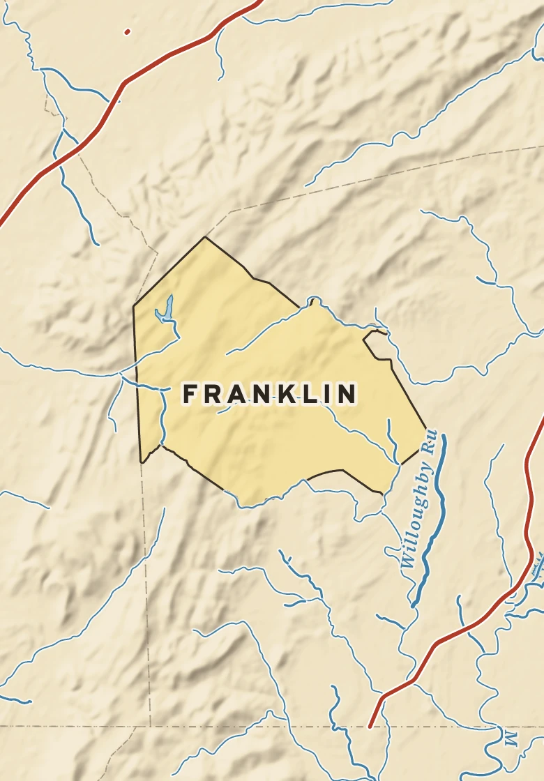 Atlas plate of Franklin, Pennsylvania.