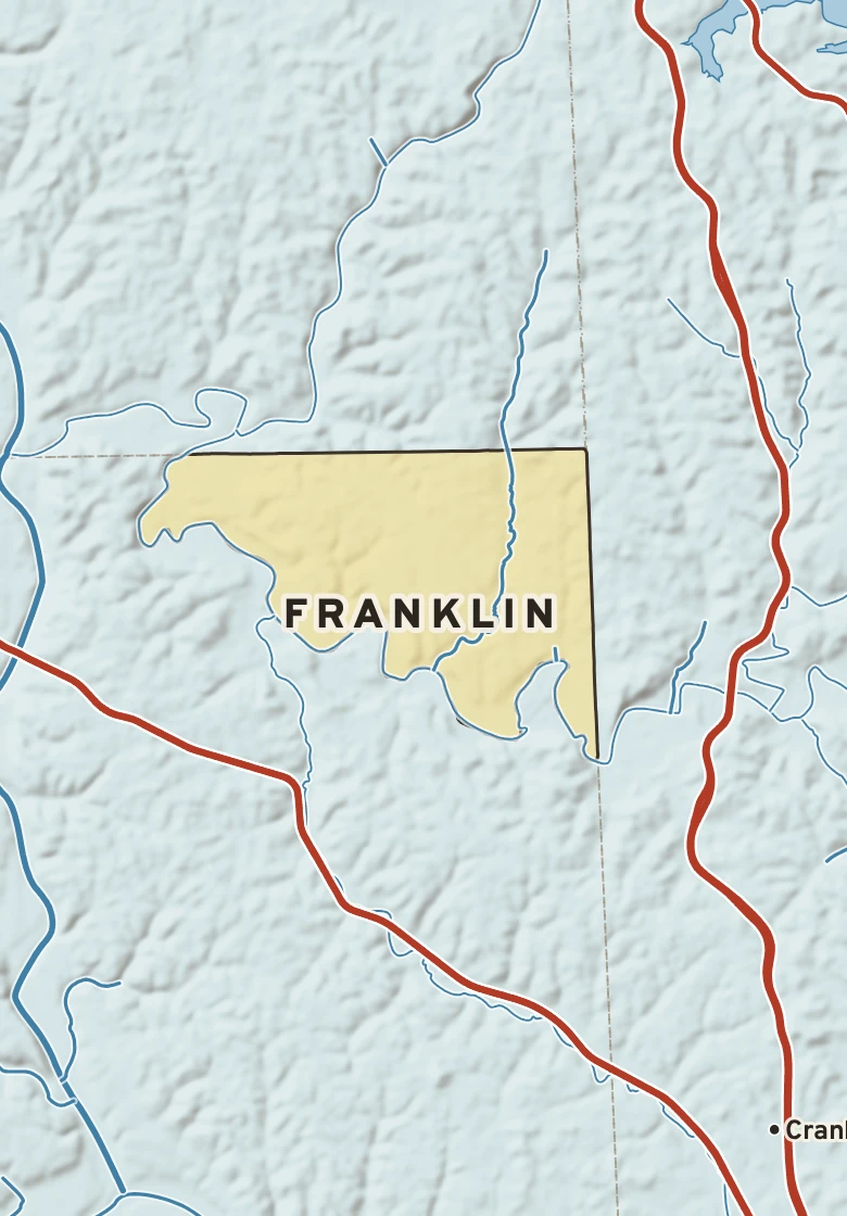 Atlas plate of Franklin, Pennsylvania.