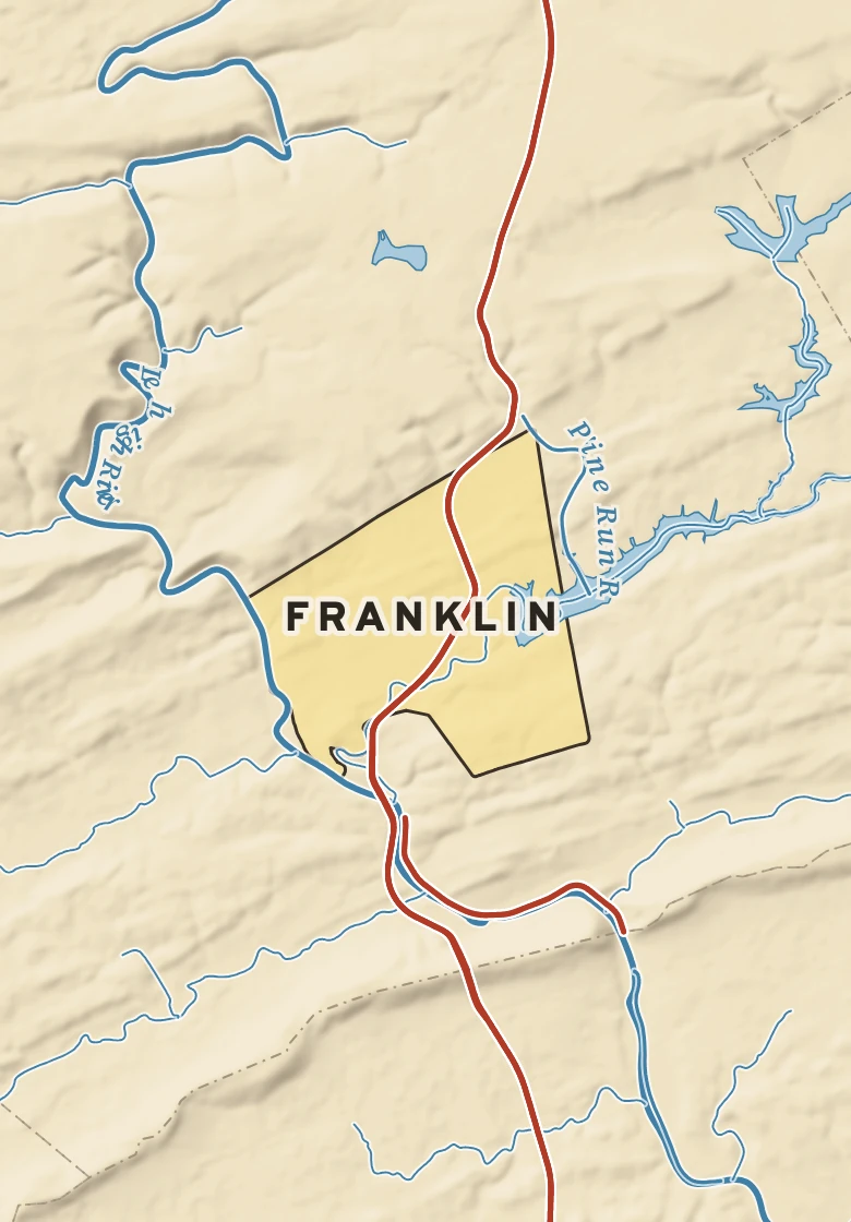 Atlas plate of Franklin, Pennsylvania.
