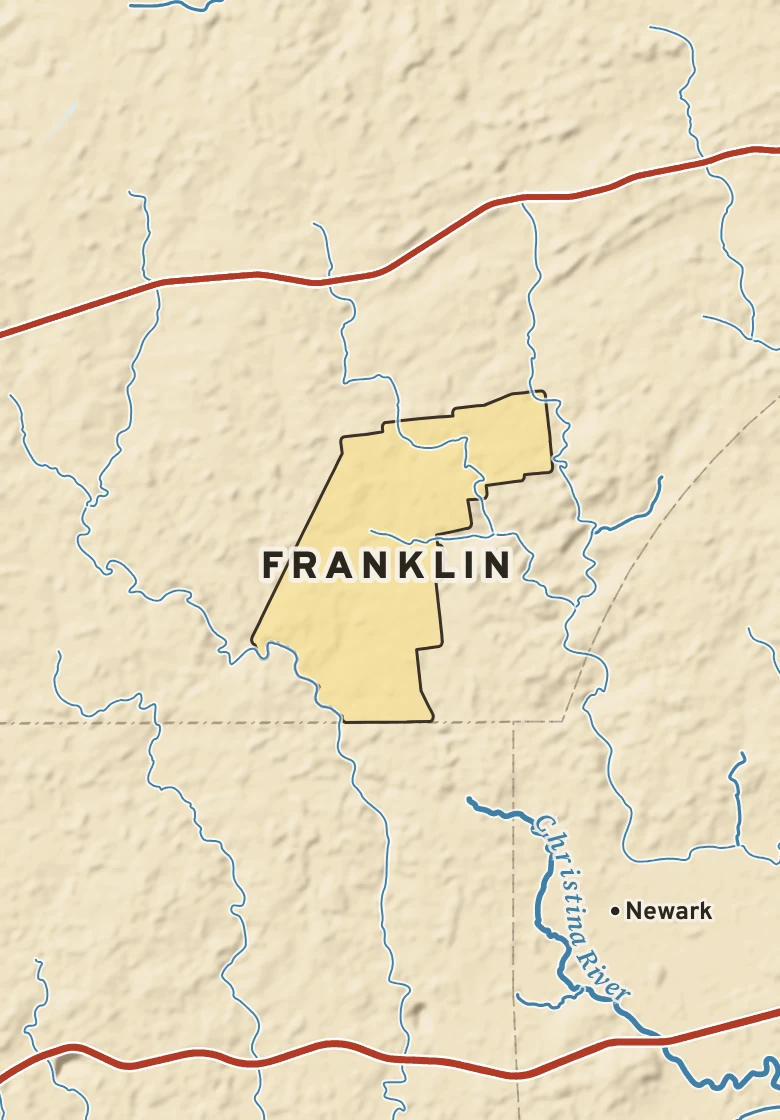 Atlas plate of Franklin, Pennsylvania.
