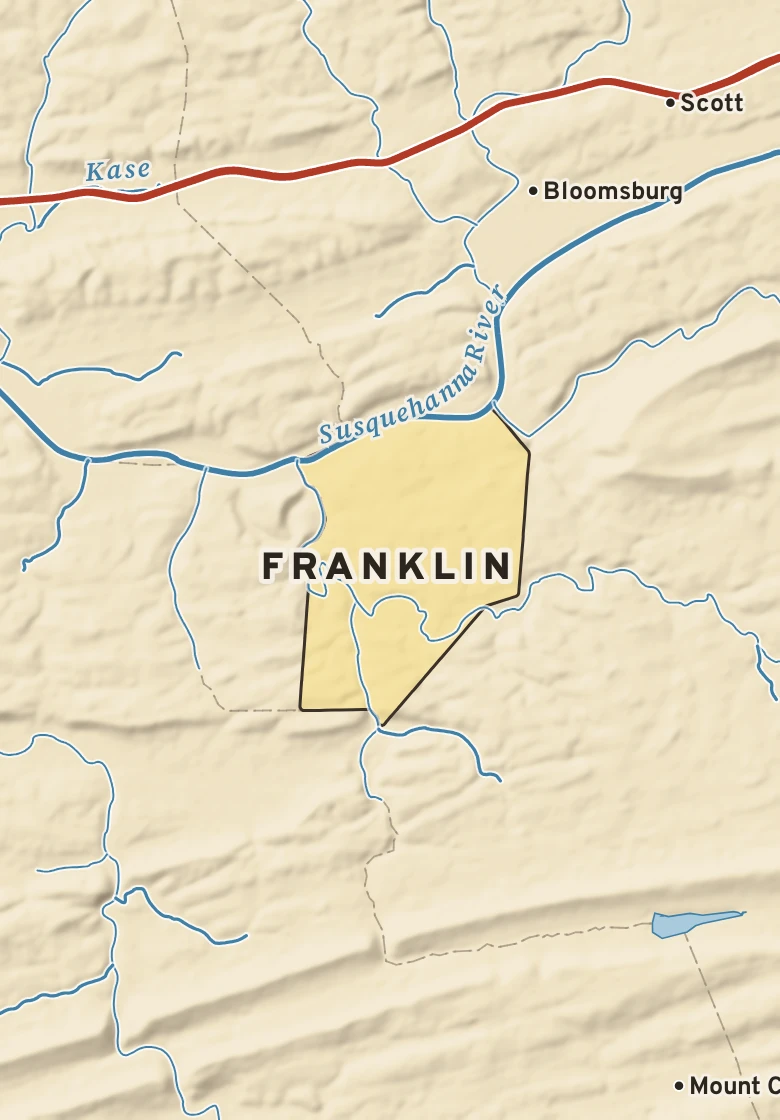 Atlas plate of Franklin, Pennsylvania.