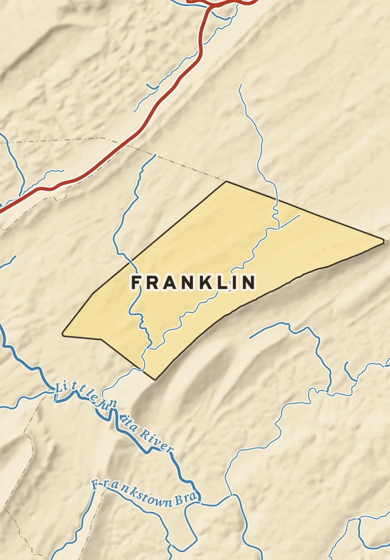 Atlas plate of Franklin, Pennsylvania.
