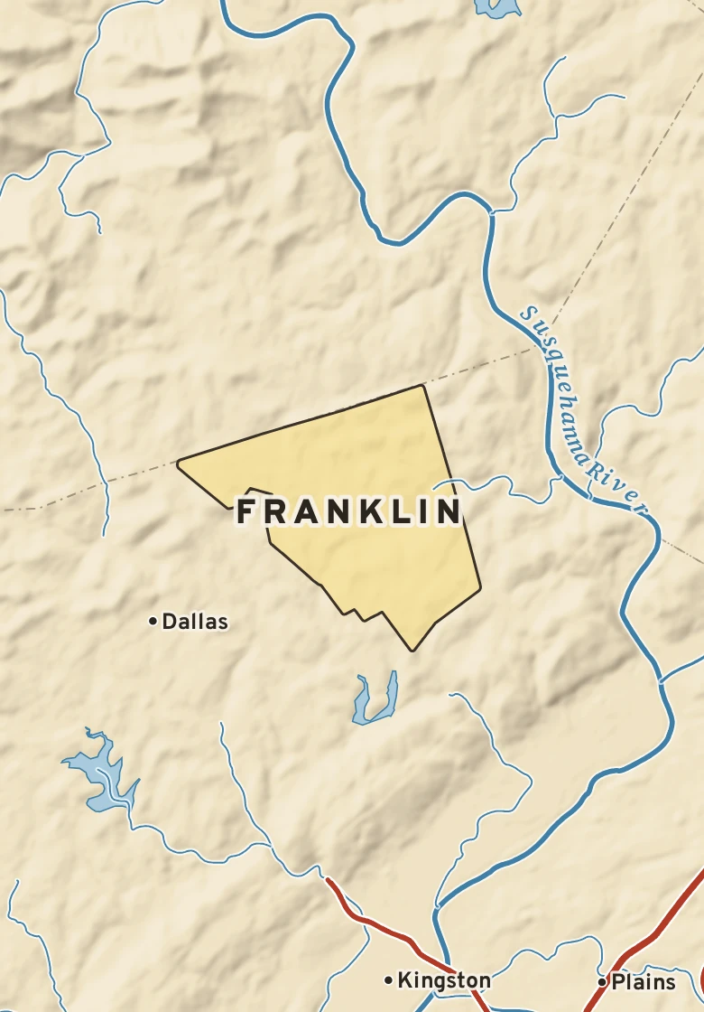 Atlas plate of Franklin, Pennsylvania.