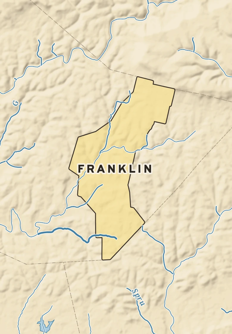 Atlas plate of Franklin, Pennsylvania.