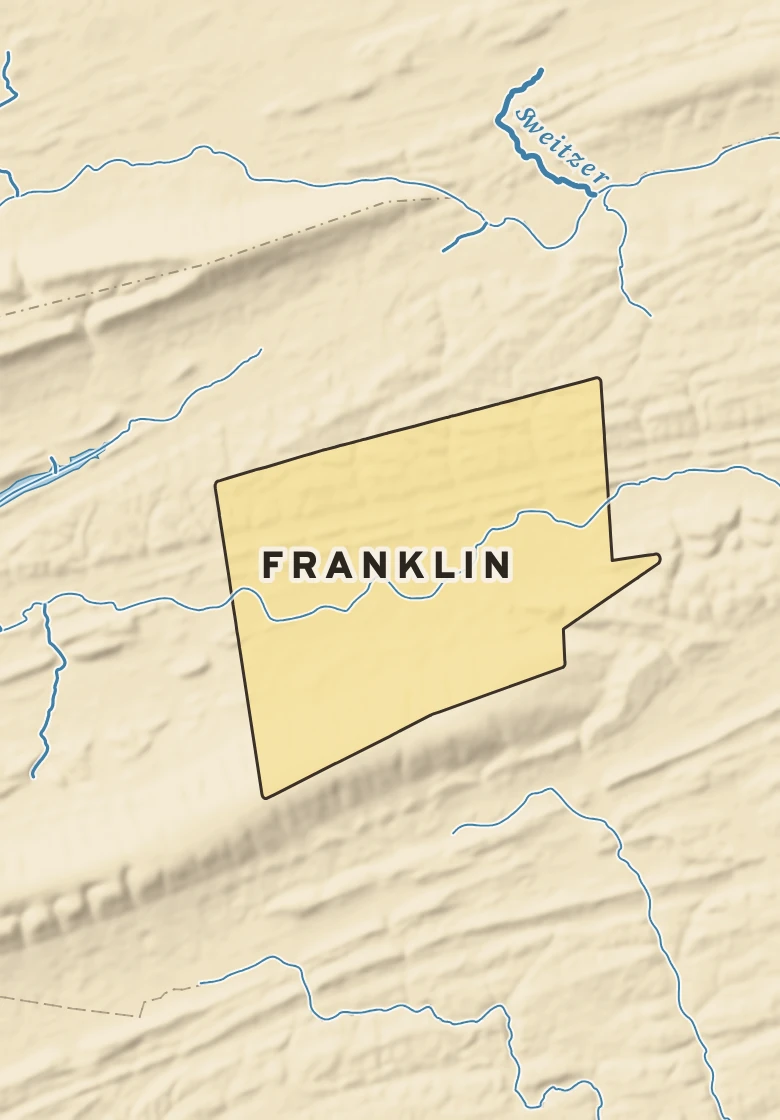Atlas plate of Franklin, Pennsylvania.
