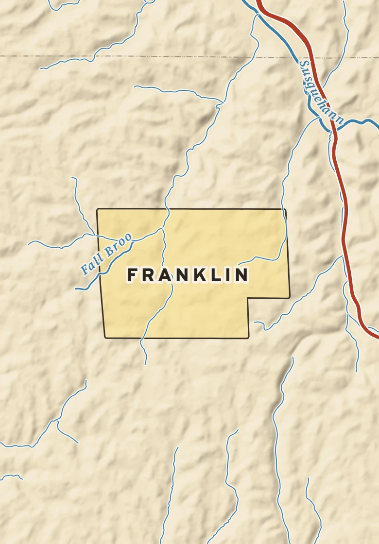 Atlas plate of Franklin, Pennsylvania.