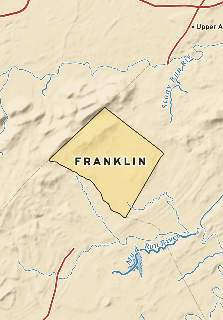 Atlas plate of Franklin, Pennsylvania.