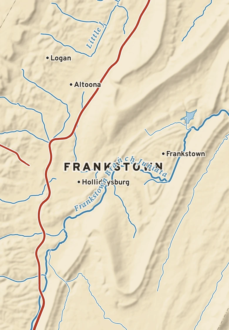 Atlas plate of Frankstown, Pennsylvania.