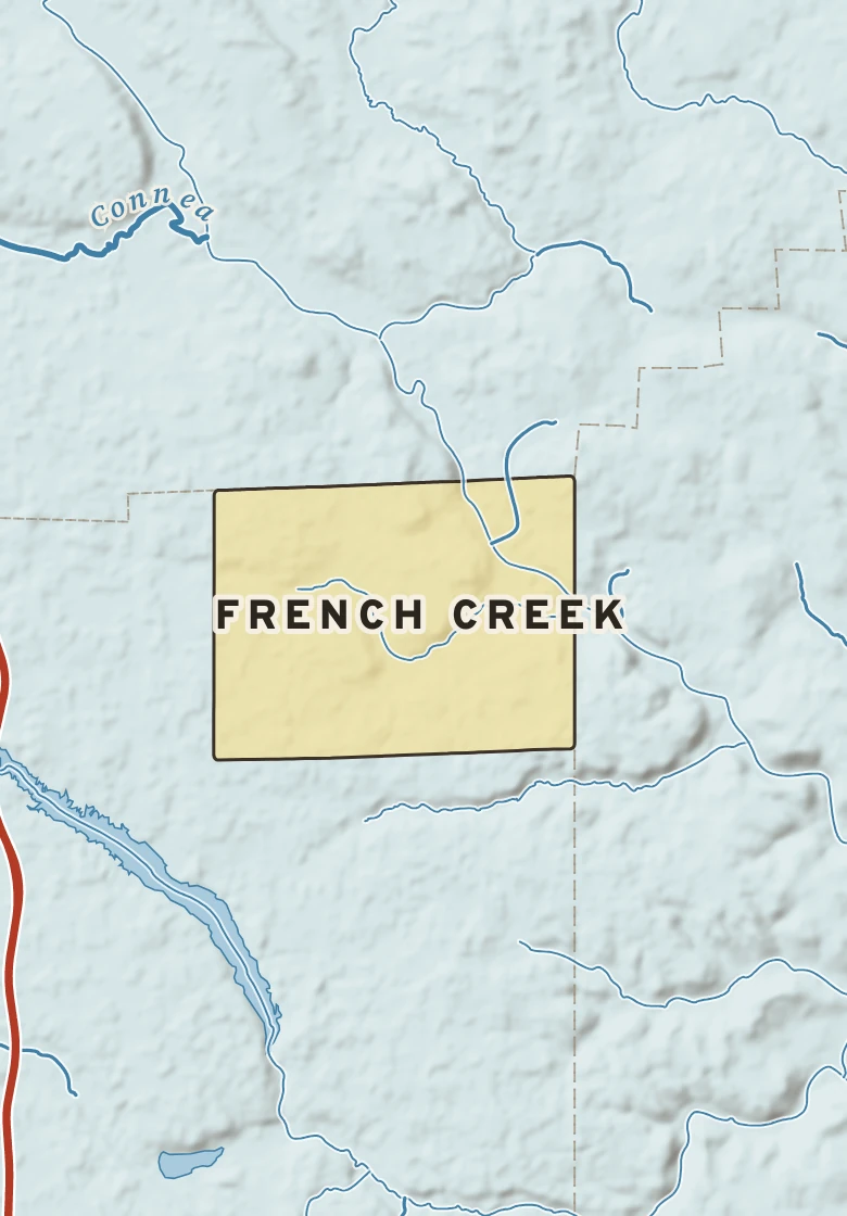 Atlas plate of French Creek, Pennsylvania.