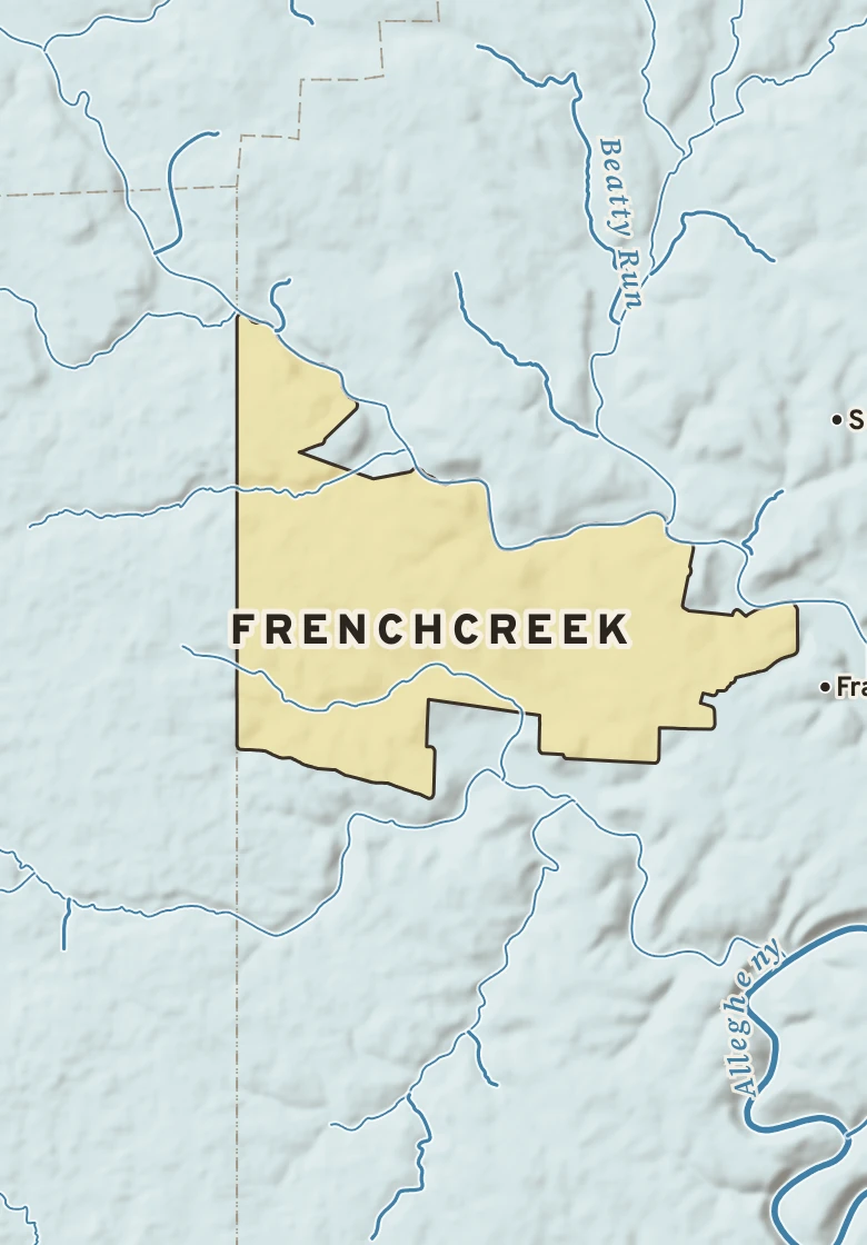 Atlas plate of Frenchcreek, Pennsylvania.