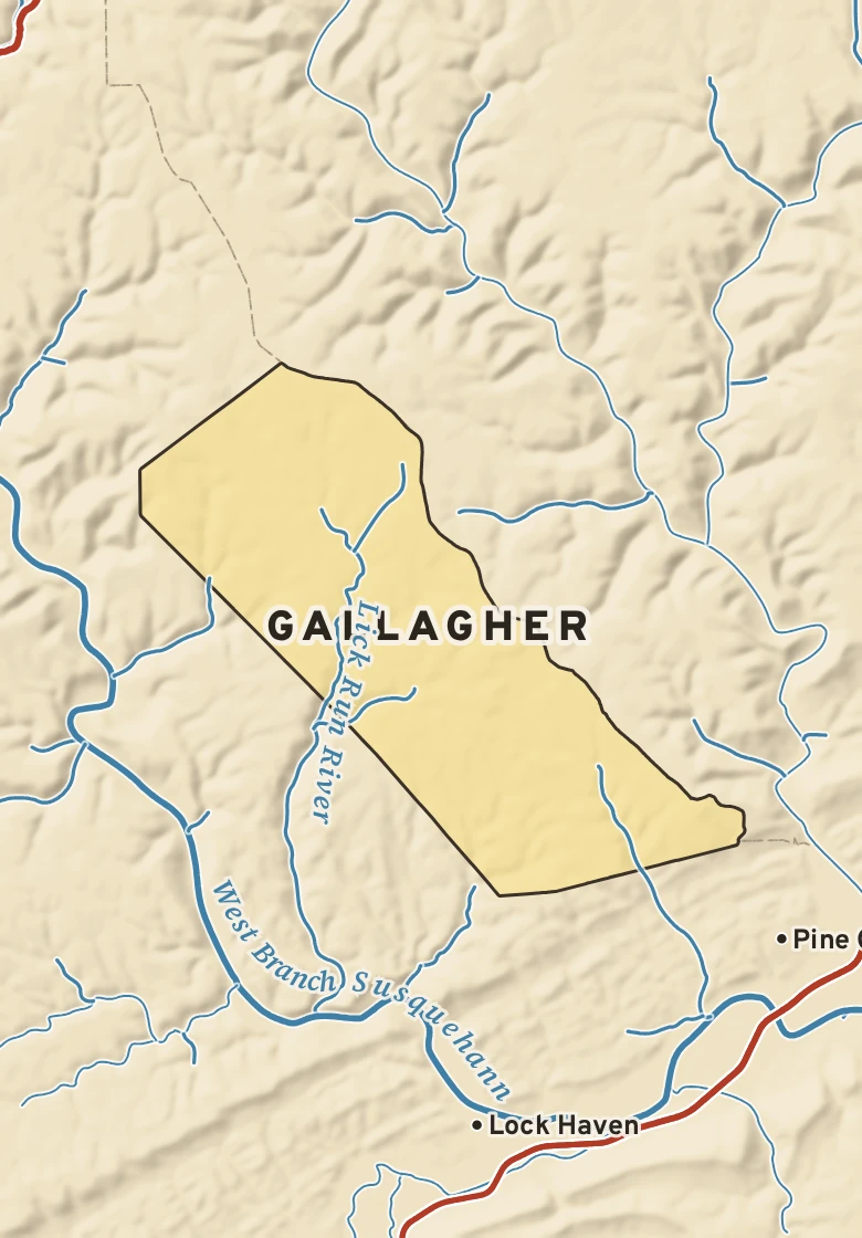 Atlas plate of Gallagher, Pennsylvania.