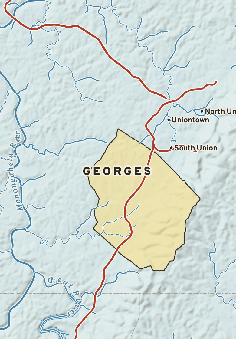 Atlas plate of Georges, Pennsylvania.