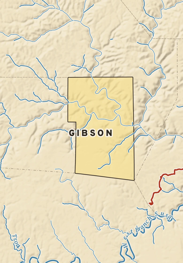 Atlas plate of Gibson, Pennsylvania.