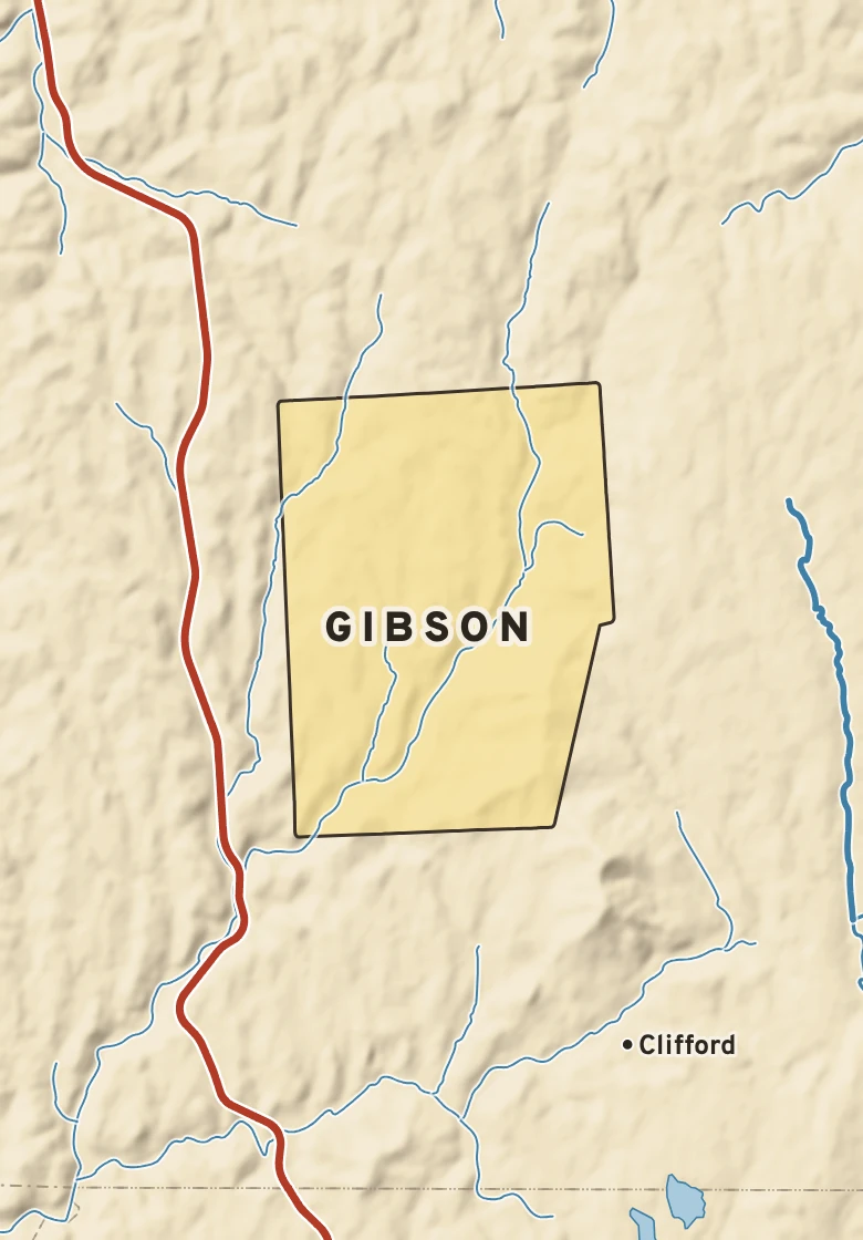 Atlas plate of Gibson, Pennsylvania.