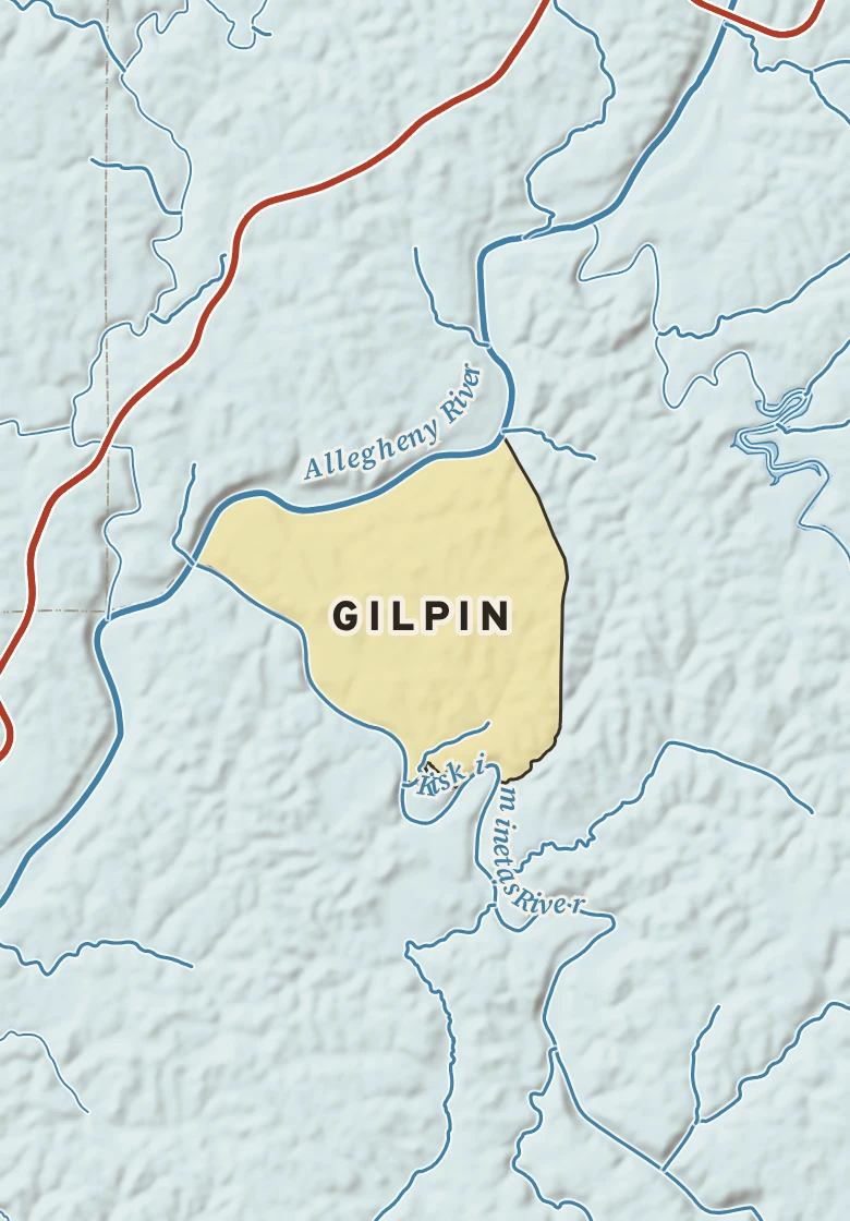 Atlas plate of Gilpin, Pennsylvania.