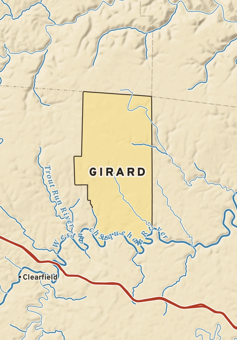 Atlas plate of Girard, Pennsylvania.
