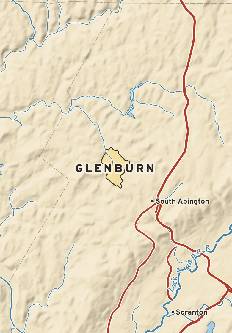 Atlas plate of Glenburn, Pennsylvania.