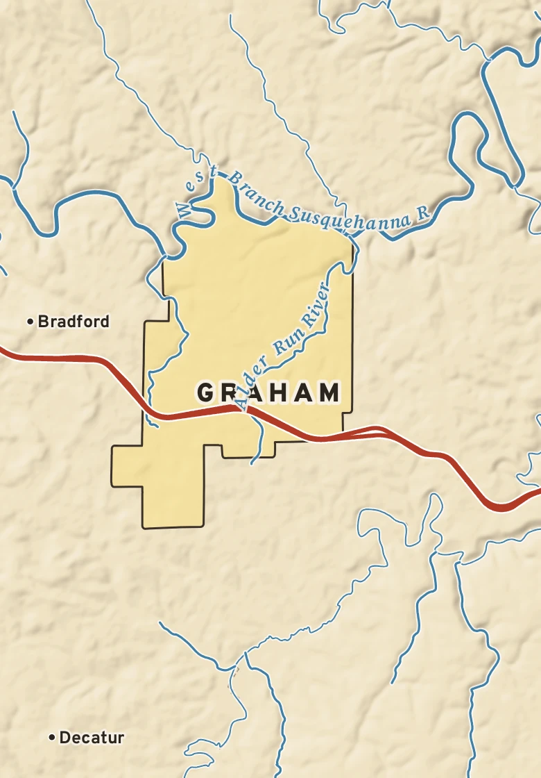 Atlas plate of Graham, Pennsylvania.